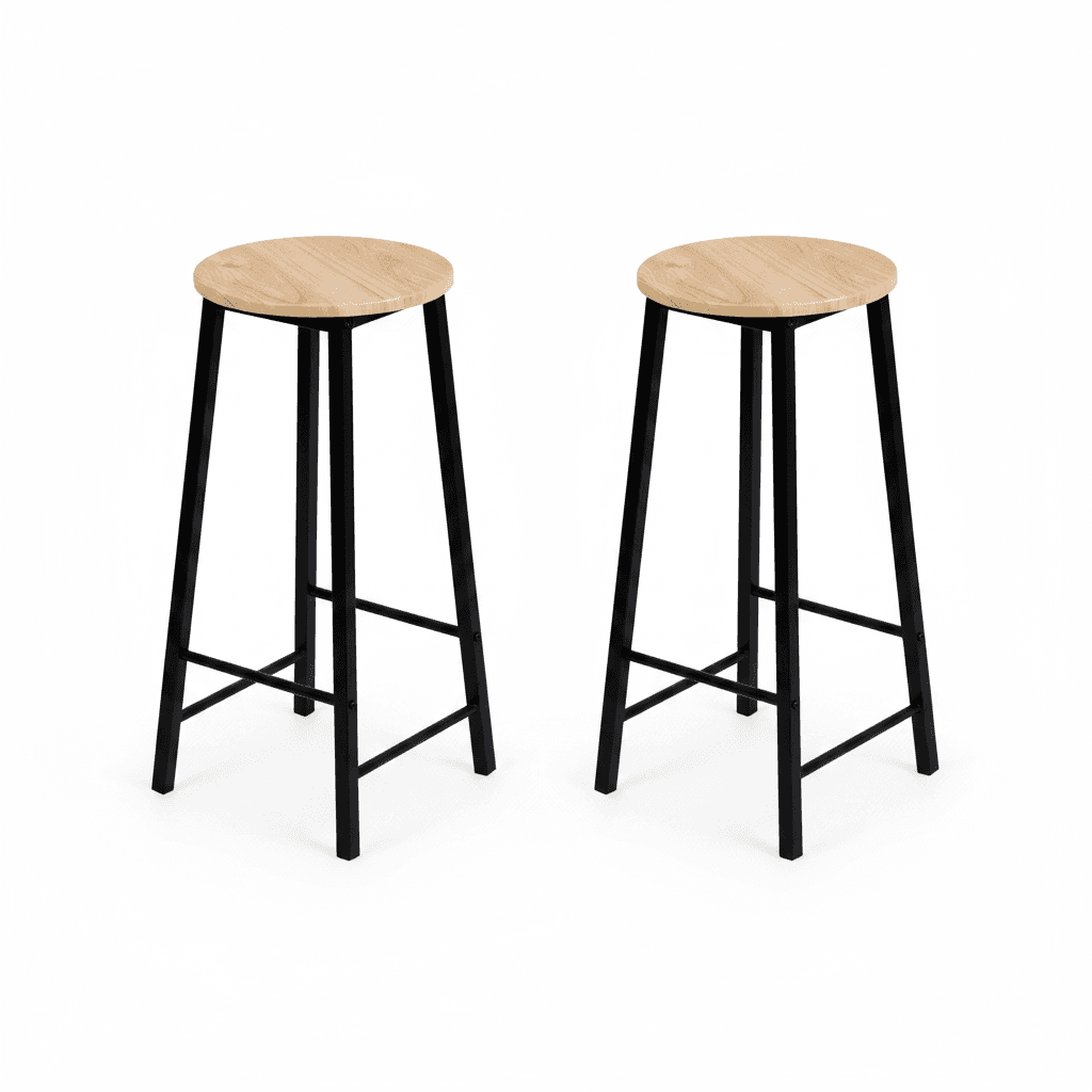 2er-Set runde Hocker, D 30 cm, Höhe 70 cm
