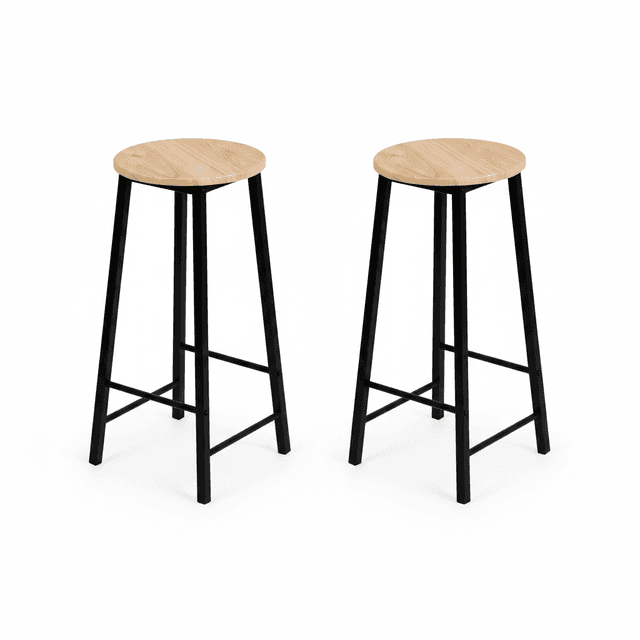 2er-Set runde Hocker, D 30 cm, Höhe 70 cm