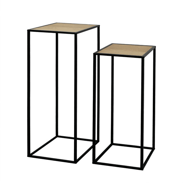 Beistelltisch-Set, 2-teilig, 23 x 23 x 60 cm und 27 x 27 x 70 cm