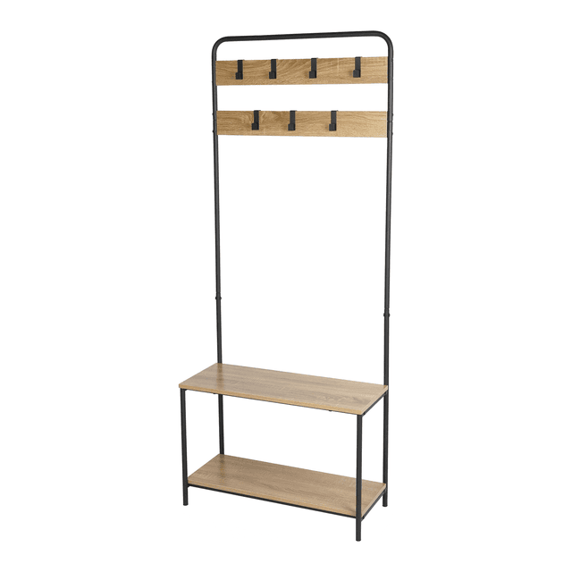Garderobe Colorado mit 2 Ablagen und 7 Haken, 70 x 30 x 170 cm