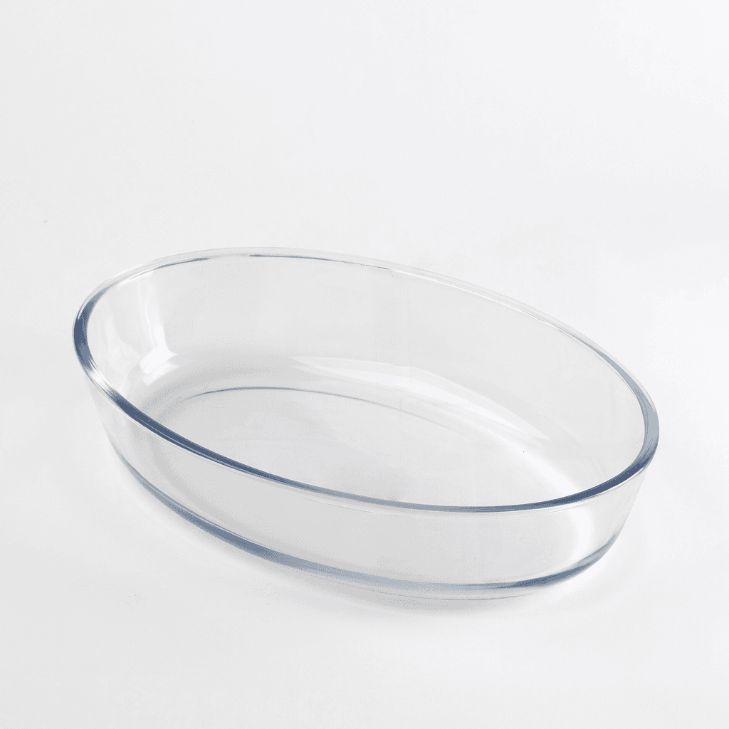 Ovale Auflaufform aus Borosilikatglas, 31 cm