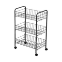 Le Storage Metallregal mit 3 Körben, Schwarz, 38x26x60 cm