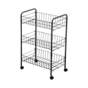 Le Storage Metallregal mit 3 Körben, Schwarz, 38x26x60 cm