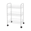 Le Storage Metallregal mit 3 Körben, Weiss, 38x26x60 cm