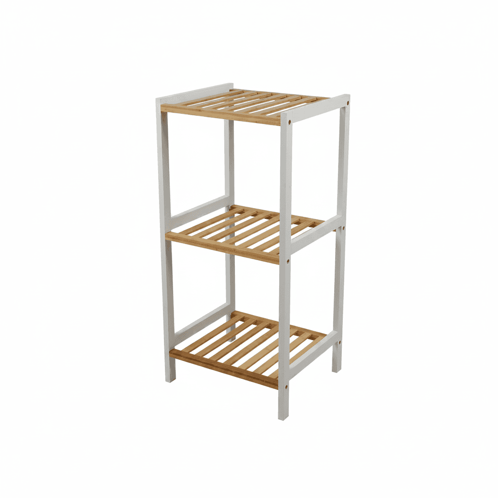 Bambus-Regal 3-stöckig, B 35 x T 30 x H 70 cm