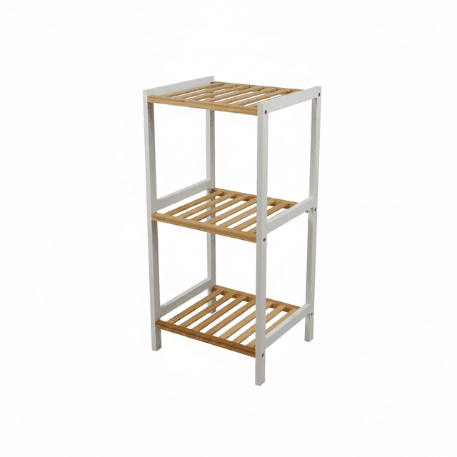 Bambus-Regal 3-stöckig, B 35 x T 30 x H 70 cm