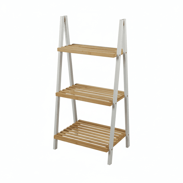 Bambus Pyramidenregal, 3 Ebenen, 40 x 30 x 81,5 cm