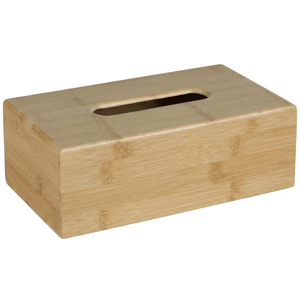 Taschentuchbox aus Bambus, 25 x 14 x 8,7 cm