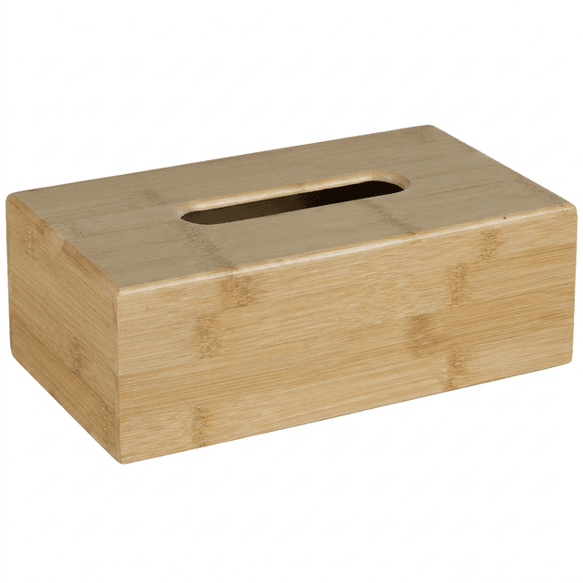 Taschentuchbox aus Bambus, 25 x 14 x 8,7 cm