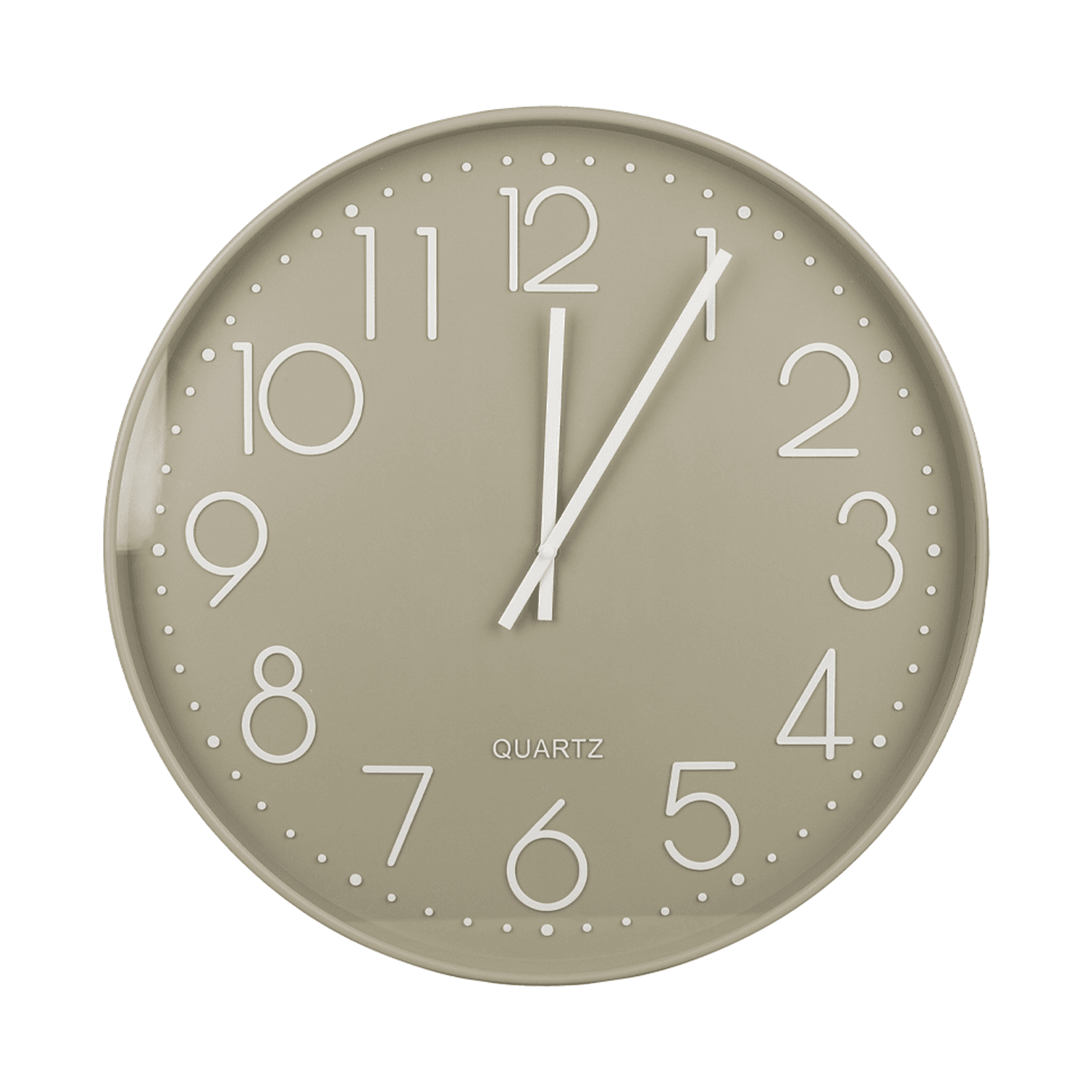 Wanduhr Big Ben 50 cm, Hellgrau – modernes Statement-Stück