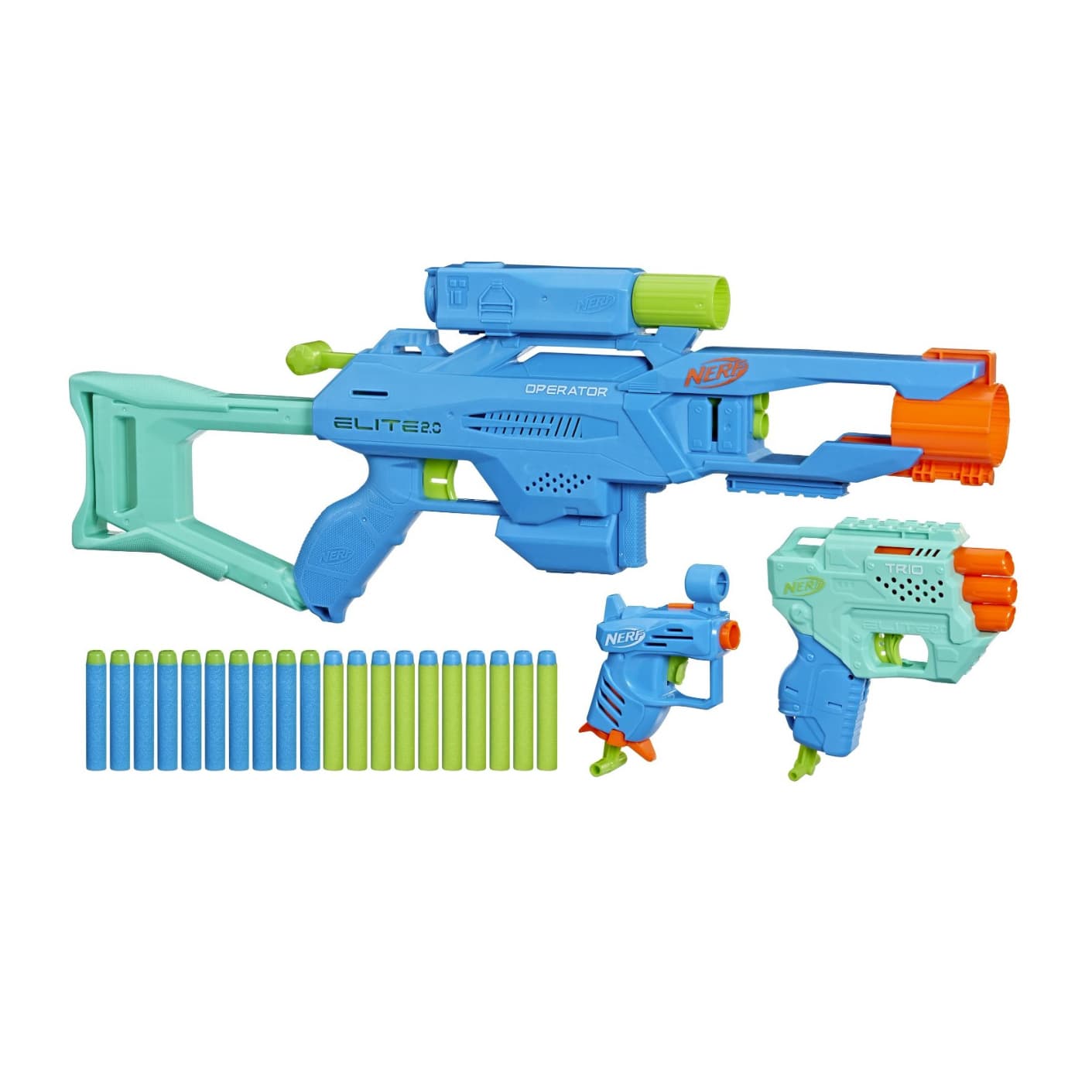 Nerf Elite 2.0 Tactical 3-Blaster Pack, Darts-Set