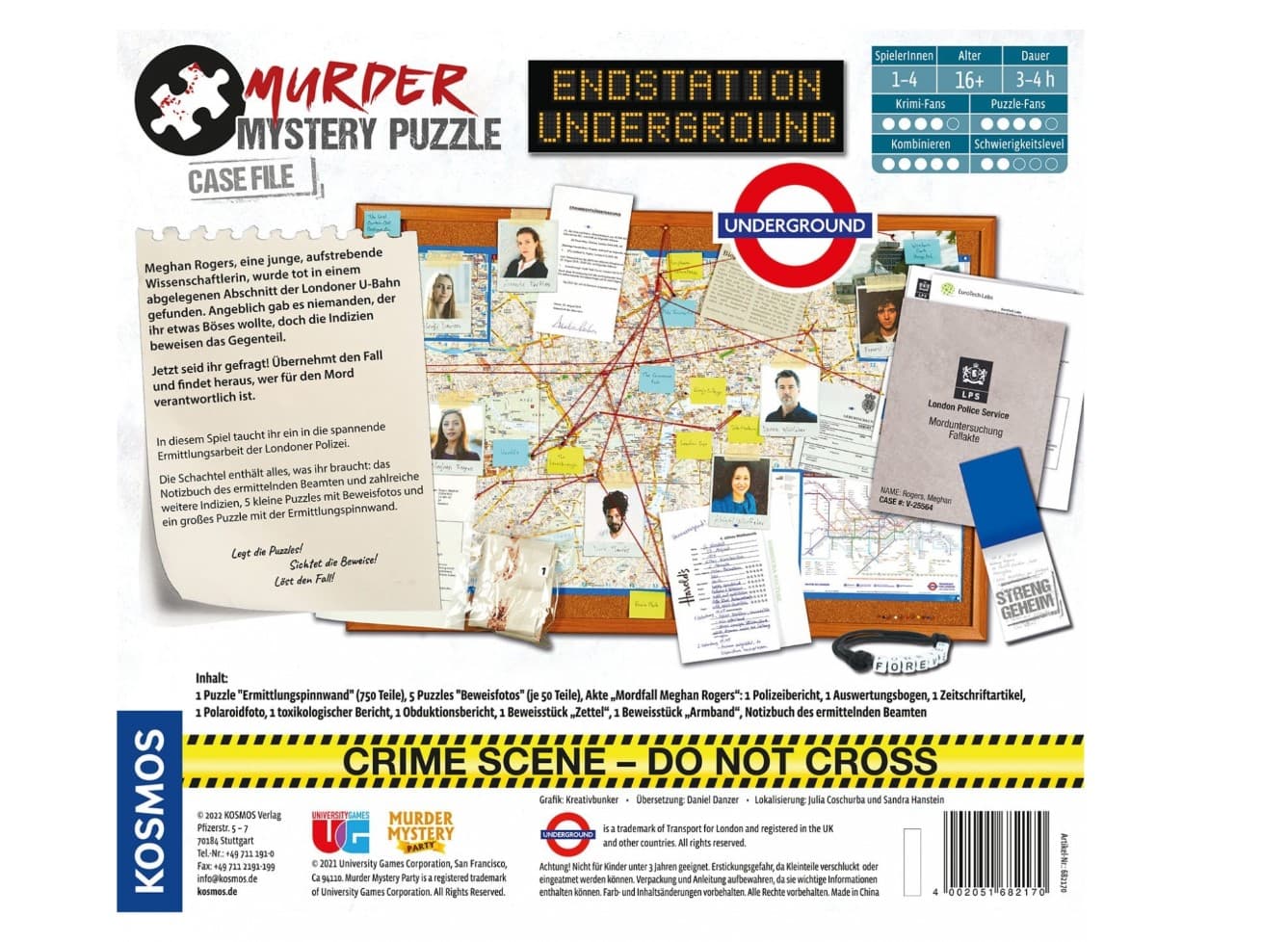 Murder Mystery Puzzle „Endstation Underground“, Erlebnispuzzle — 2