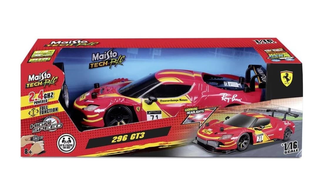 Maisto RC Ferrari 296 GT3 Modellauto im Massstab 1:16 — 2