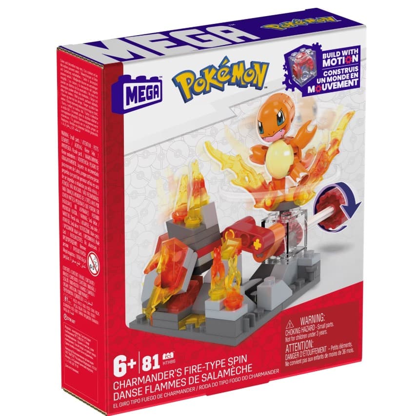 Mega Pokémon Glumanda Bauset mit feuriger Drehung — 3