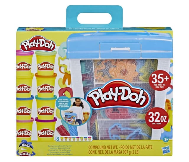 Play-Doh Knetkoffer mit 8 Dosen, Reiseset