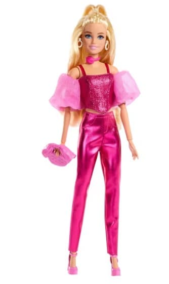 Barbie Deluxe Style Puppe, pinkes Metallic-Outfit
