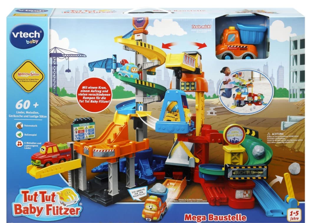 VTech Mega Baustelle Tut Tut Baby Flitzer Spielset