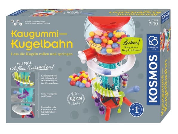 Kosmos Kaugummi-Kugelbahn für Kinder, Experimentier-Bausatz