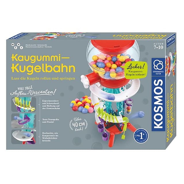 Kosmos Kaugummi-Kugelbahn für Kinder, Experimentier-Bausatz