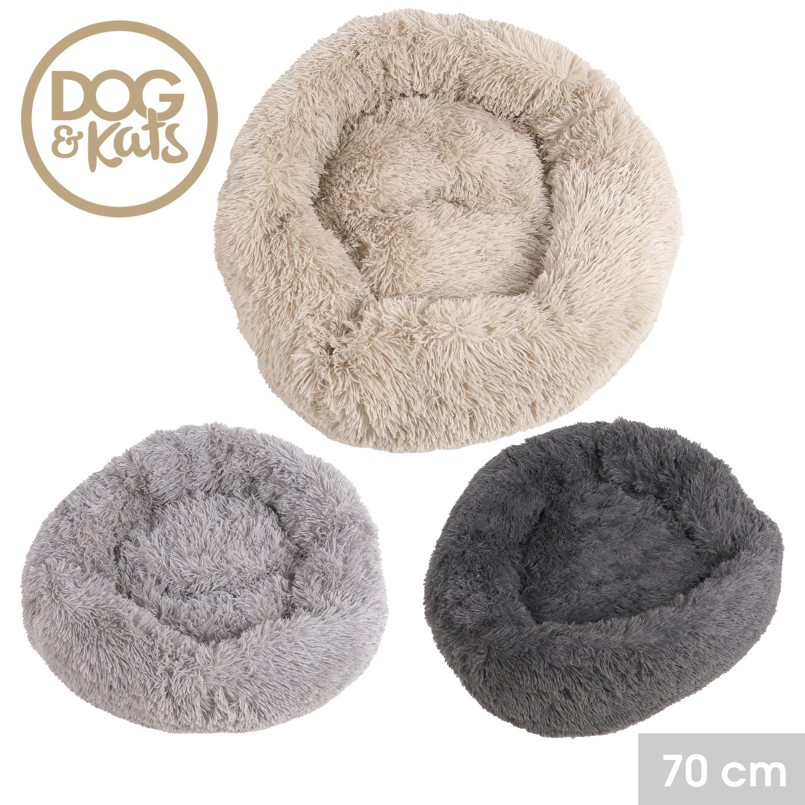 Kuschelkissen für Hunde & Katzen, Grau, D 70 cm — 2