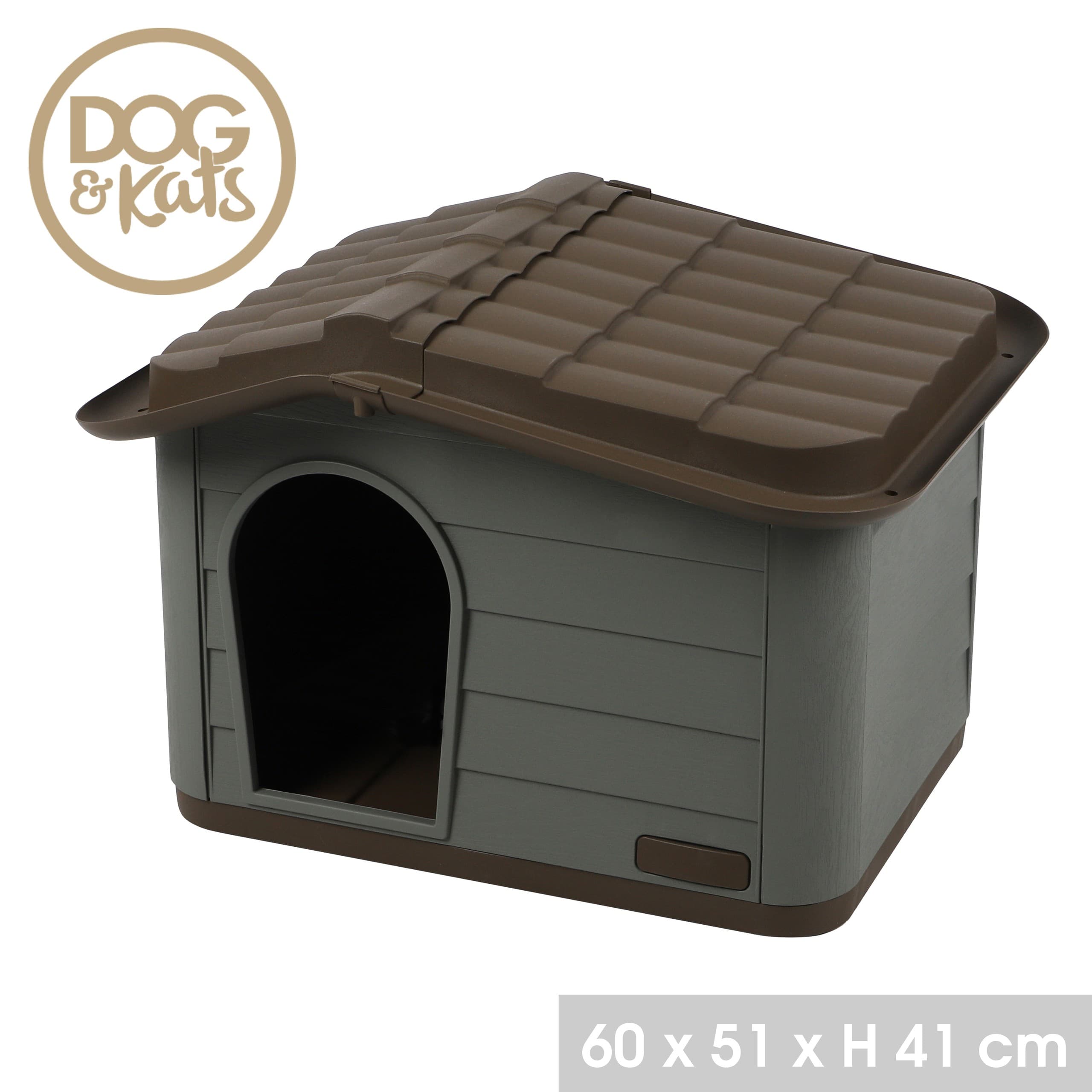 Hundehütte mit Zugstange, 60 × 51 × 41 cm — 2