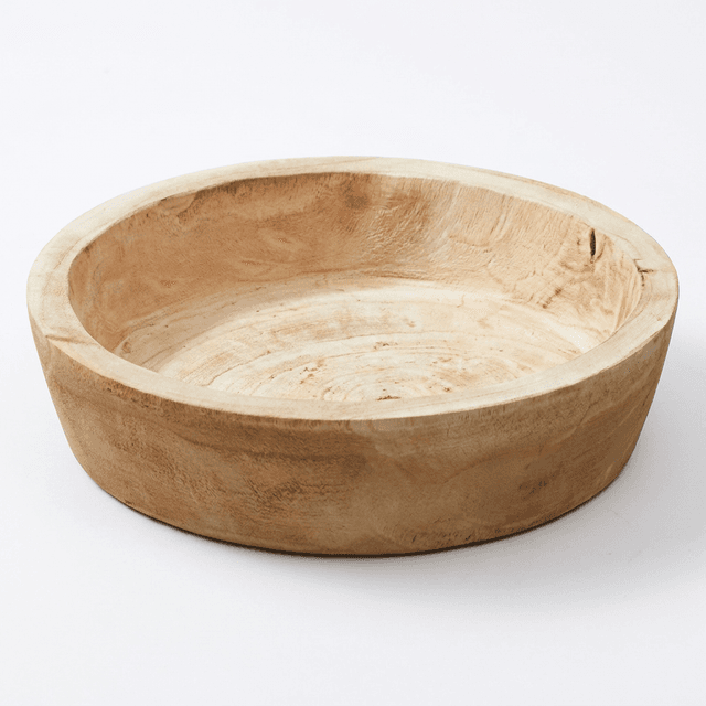 Dekoschale aus Paulownia-Holz, rund, D 34 cm