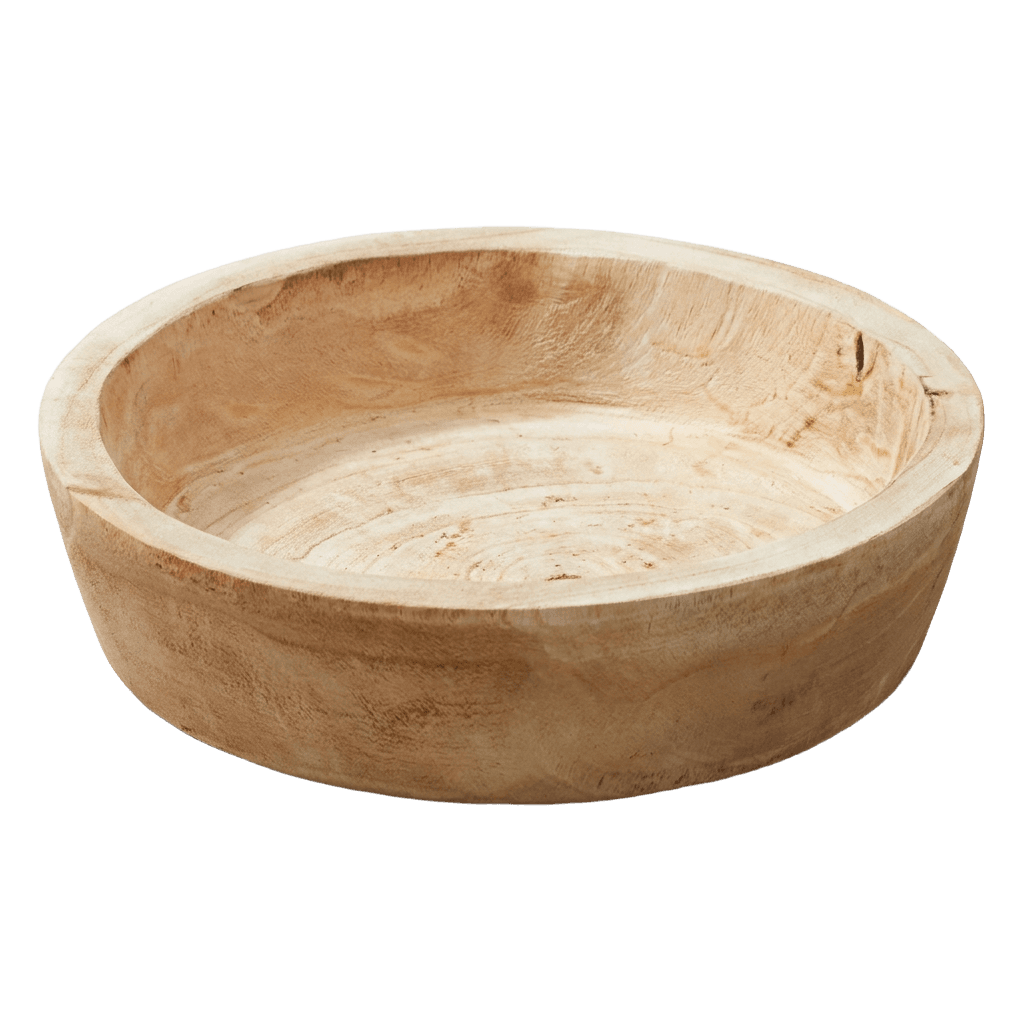 Dekoschale aus Paulownia-Holz, rund, D 34 cm