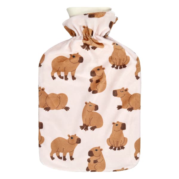 Flauschige Capybara Wärmflasche, 2 Liter Fassungsvermögen