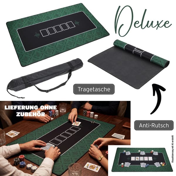 Poker Tischauflage Deluxe, 60 x 100 cm