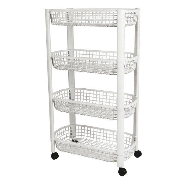 Servierwagen mit 4 Etagen, 46,5x26x78,8 cm, Pure