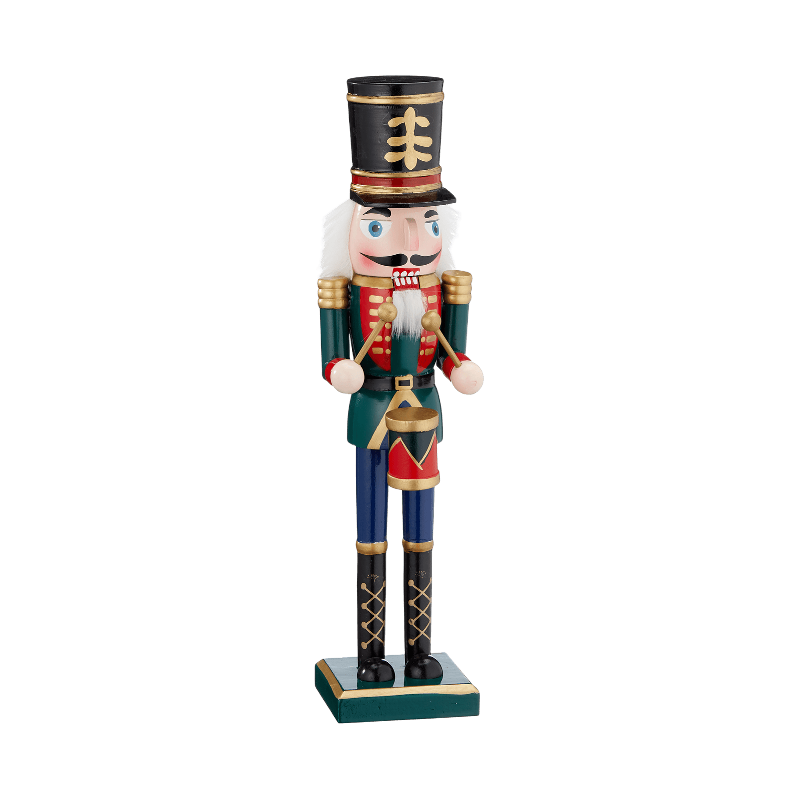 Traditioneller Nussknacker Holzfigur, Trommler, 38 cm