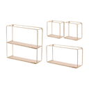 Regalset „Modern Spirit“ 4-teilig aus Holz und Metall, Gold