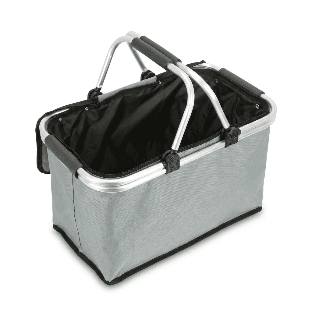 Faltbarer Einkaufskorb Grau, 47 x 25 x 29 cm, bis 12 kg