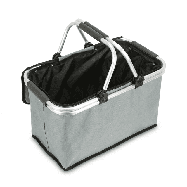 Faltbarer Einkaufskorb Grau, 47 x 25 x 29 cm, bis 12 kg