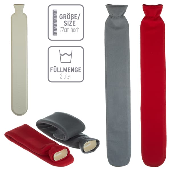 Wärmflasche Schlauch, Extra Lang, 2 Liter