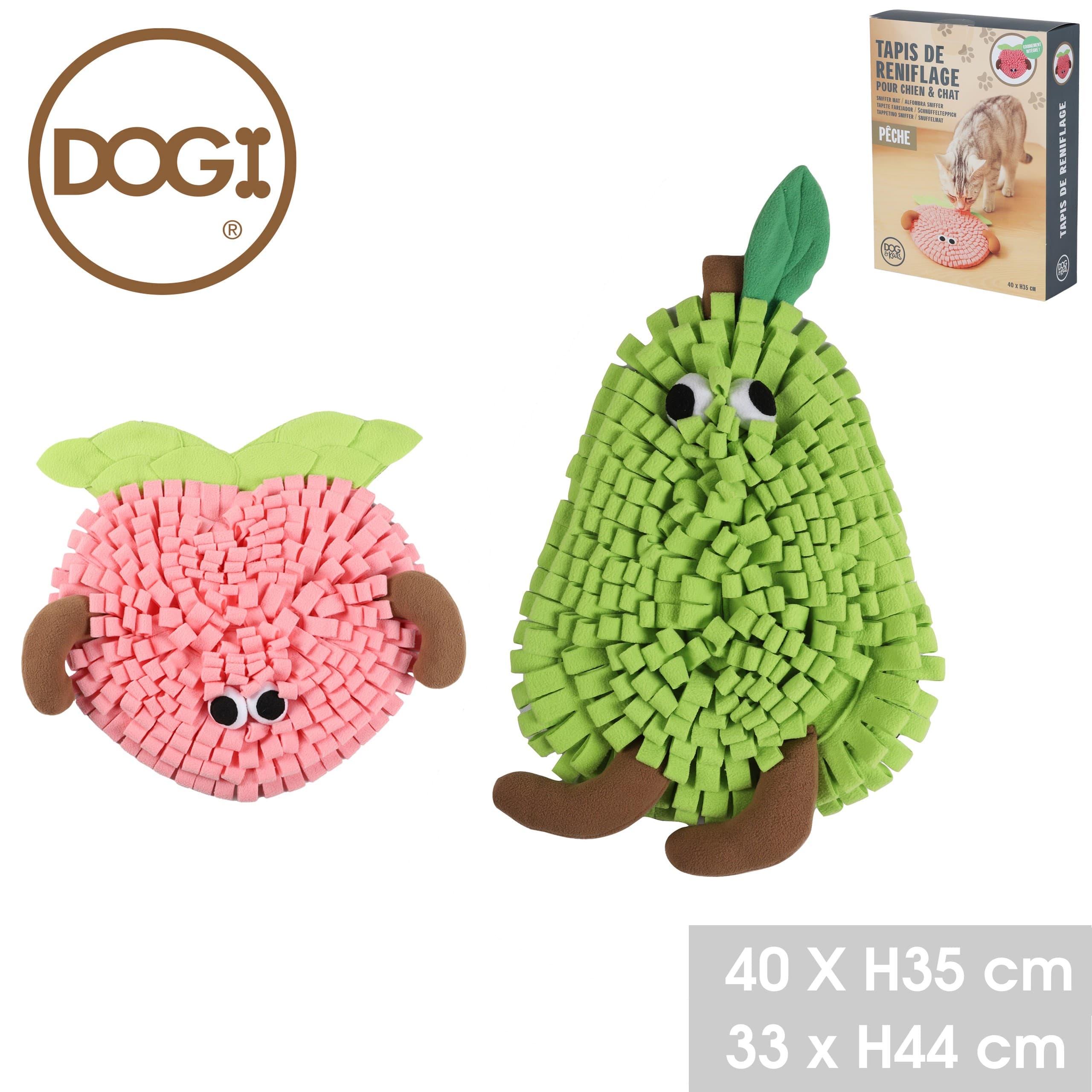 Dog & Kats Schnüffelmatte aus Fleece, Pfirsich — 2