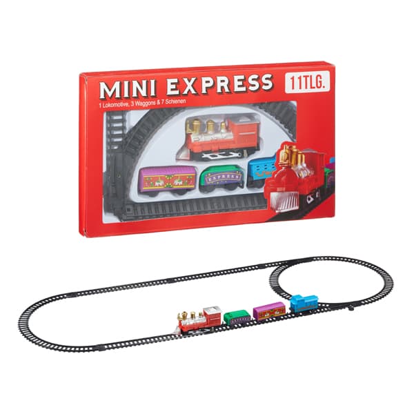 Mini Weihnachtszug 11-teilig, batteriebetrieben