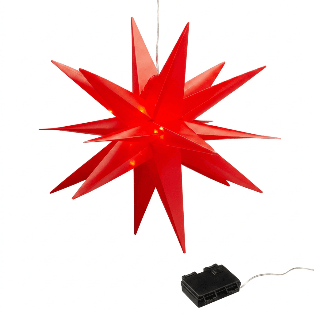 LED-Stern faltbar Outdoor, Rot, D 60 cm