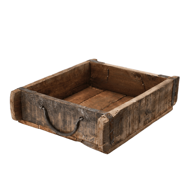 Holzkiste Ziegelform aus Altholz, 30 × 25 × 8 cm