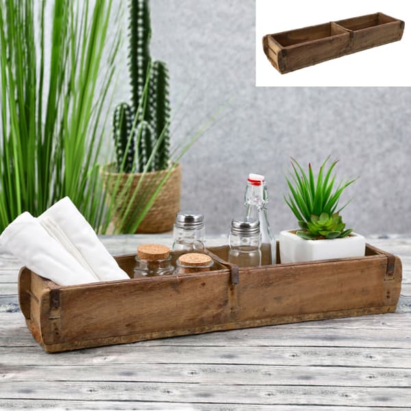 Doppelte Holzkiste Ziegelform, L 59 cm