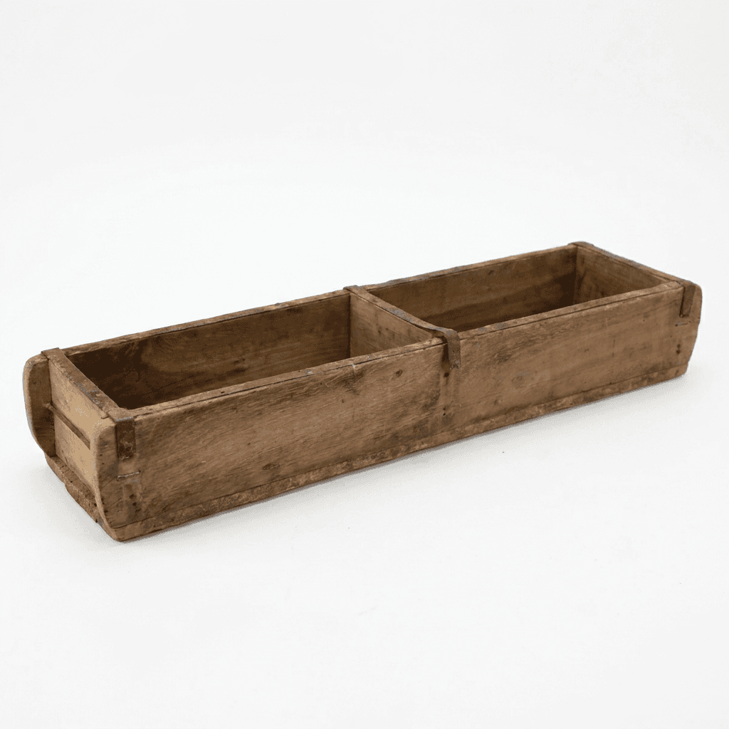 Doppelte Holzkiste Ziegelform, L 59 cm