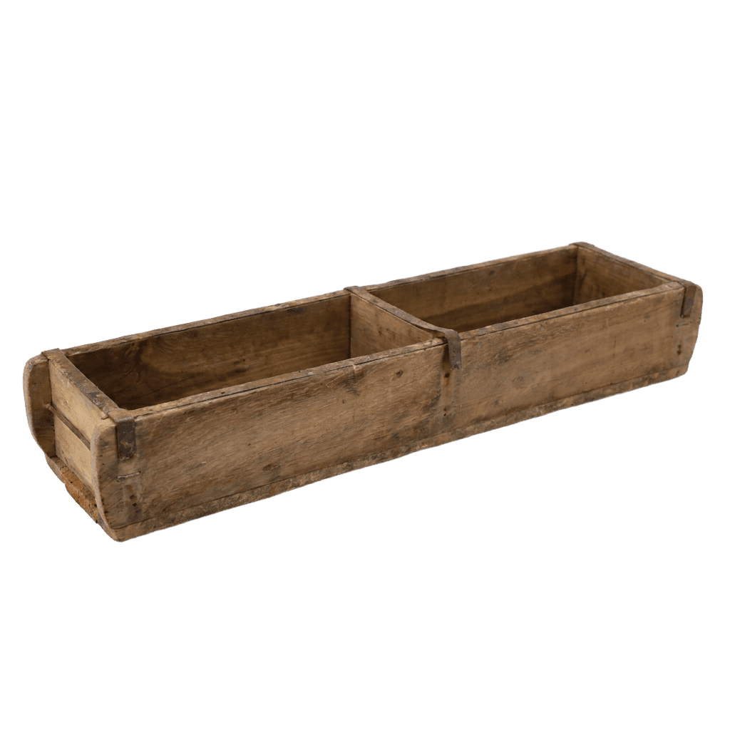 Doppelte Holzkiste Ziegelform, L 59 cm