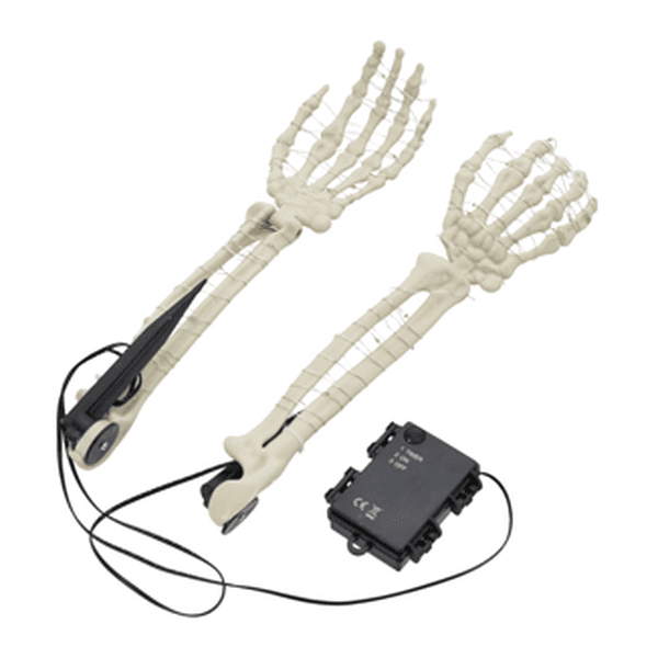 LED Skelett-Hände mit Erdspiess und Timer, 360 mm