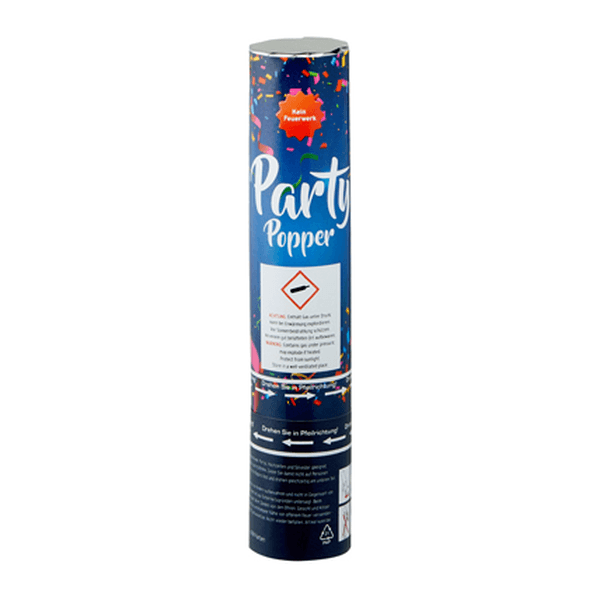 Party Popper De Luxe mit Konfetti und Luftschlangen, 20 cm