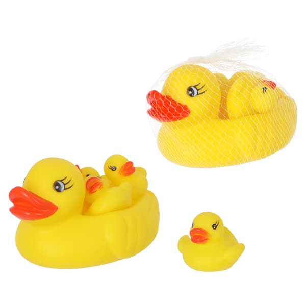 Badeente Mama mit Kids – 4-teiliges Set, gelb