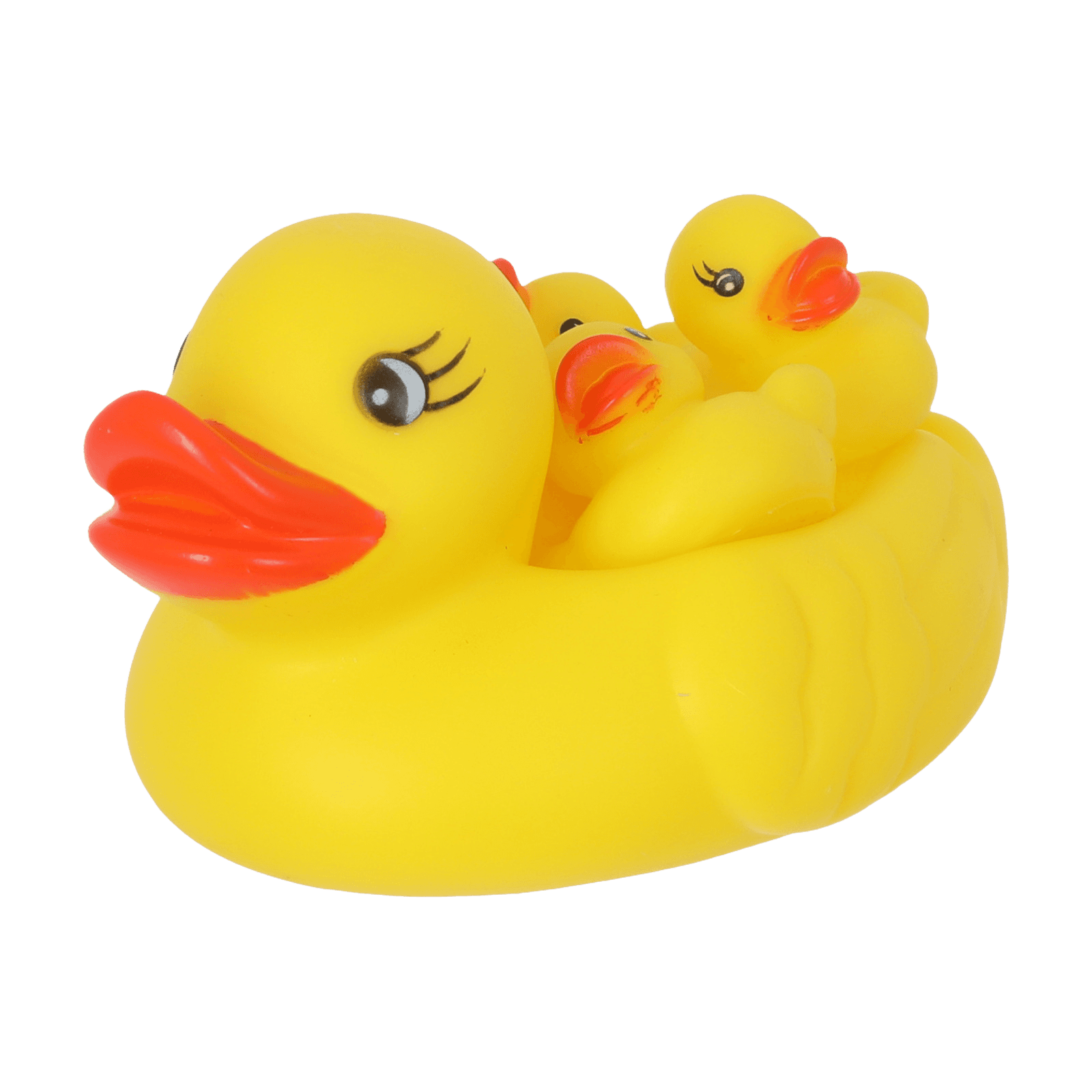 Badeente Mama mit Kids – 4-teiliges Set, gelb