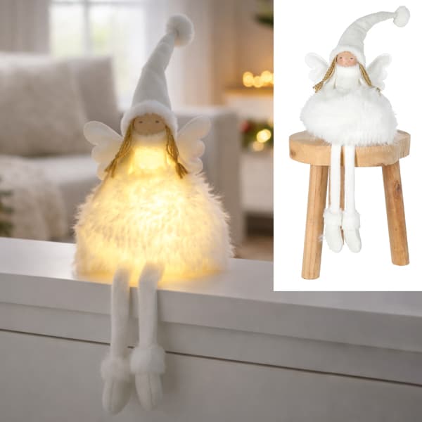 LED Kantenhocker Engel, D 60 cm mit warmweissem Licht