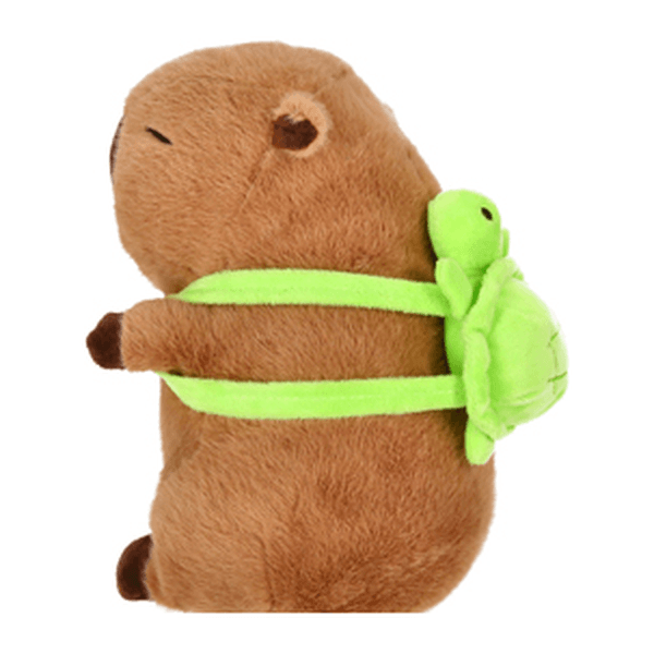 Capybara Plüschtier mit Schildkröte, sitzend ca. 30 cm
