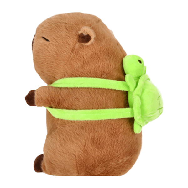 Capybara Plüschtier mit Schildkröte, sitzend ca. 30 cm